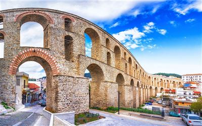 Griechenland Kavala Kamares Medieval Aqueduct